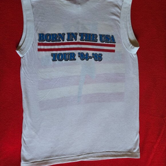 Vintage Bruce Springsteen Sleeveless T-Shirt from the Born in the USA Concert - Picture 4 of 10